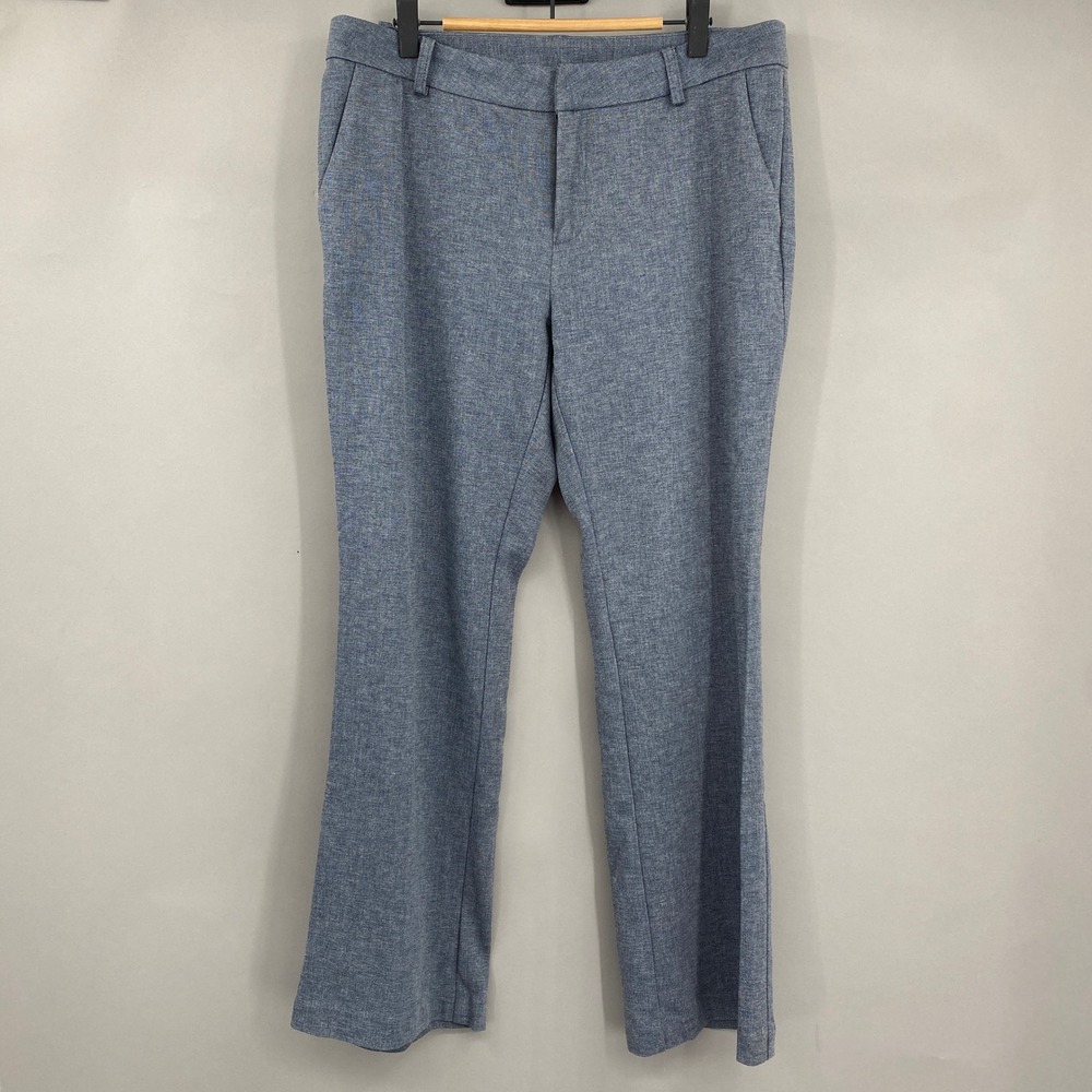 Kut from‎ the Kloth Trousers Womens 10P Blue Heathered Straight Leg Work Pants
